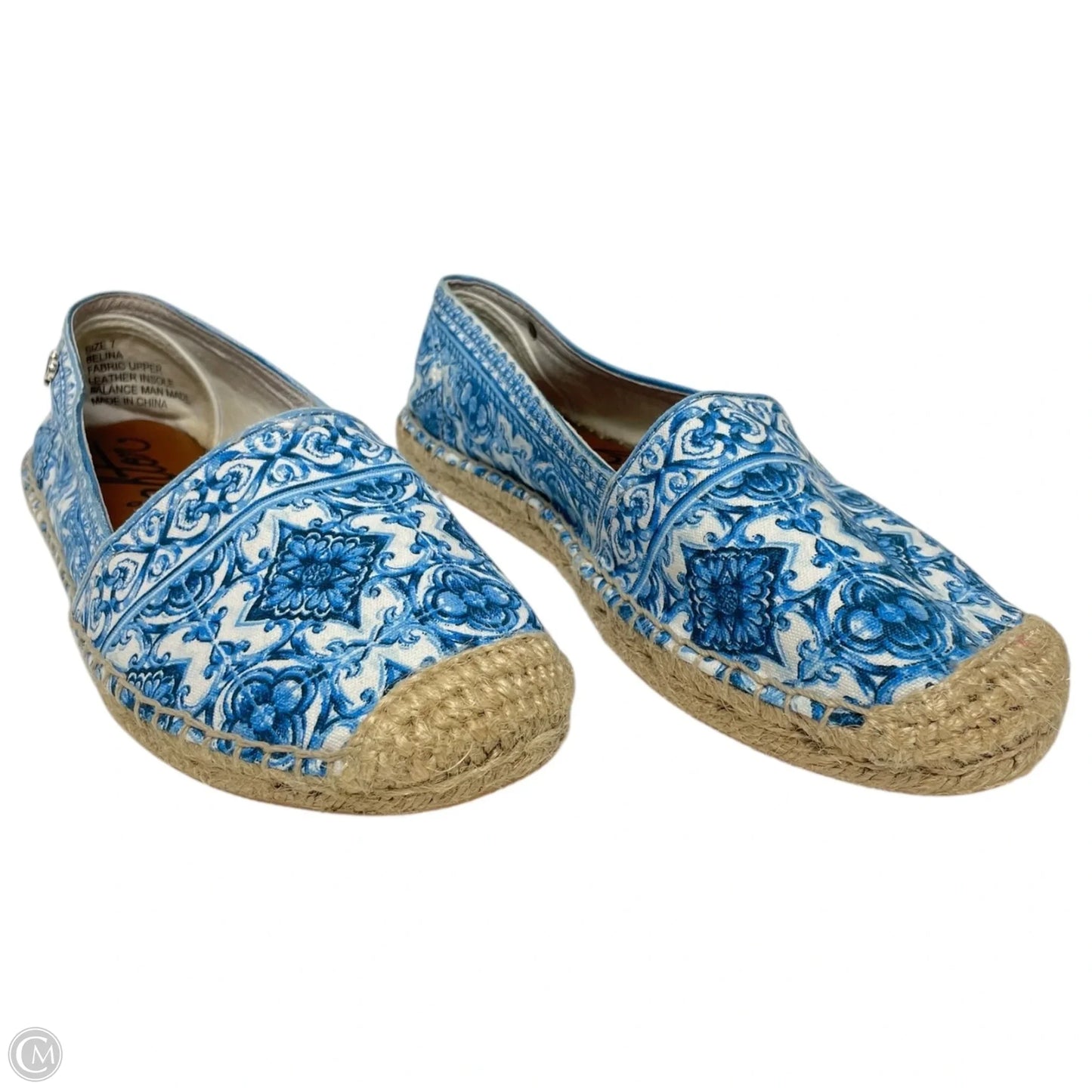 Shoes Flats By Brighton In Blue & White, Size: 7