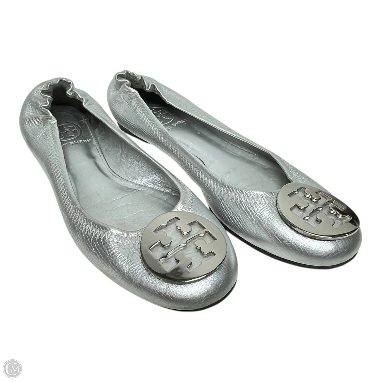 Shoes Designer By Tory Burch In Silver, Size: 6.5