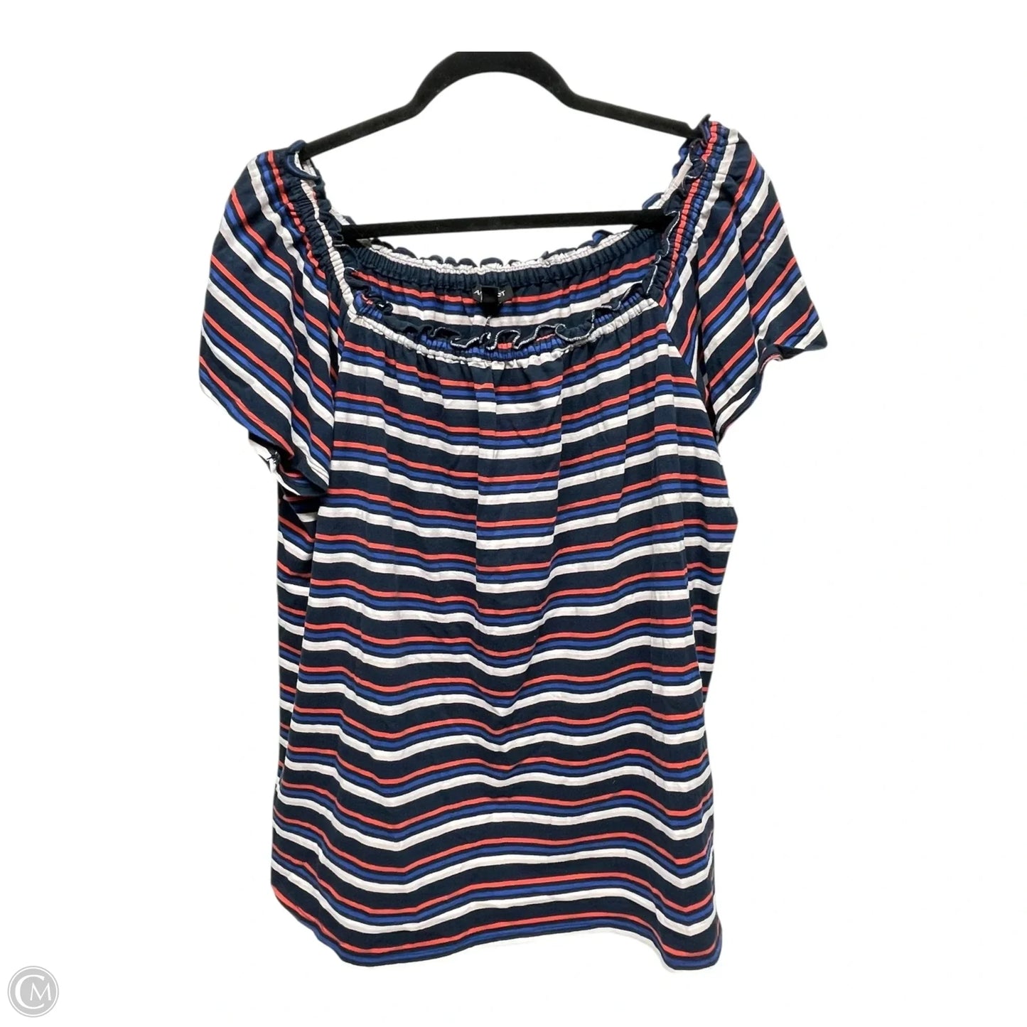 Top Short Sleeve By Lane Bryant In Striped Pattern, Size: 1x