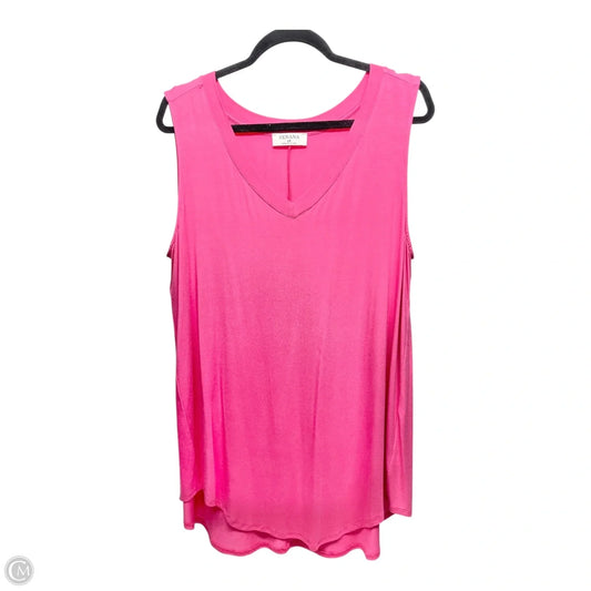 Top Sleeveless By Zenana Outfitters In Pink, Size: 1x