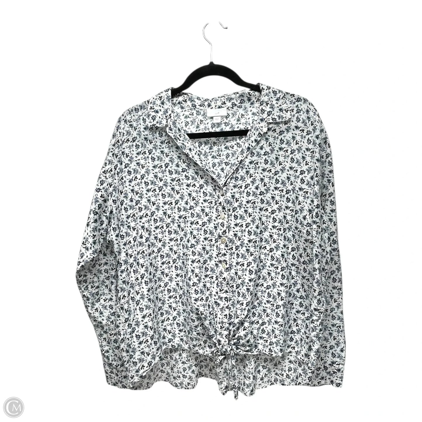 Top Long Sleeve By J. Jill In Floral Print, Size: L