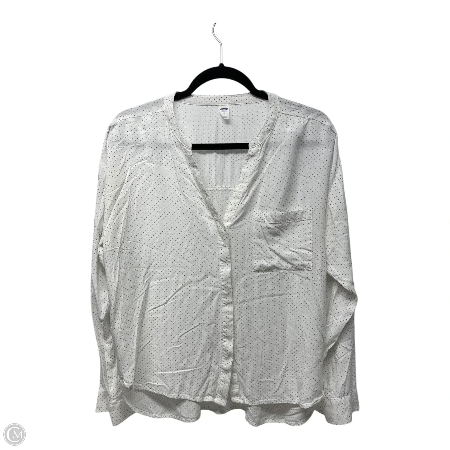 Top Long Sleeve By Old Navy In Black & White, Size: M