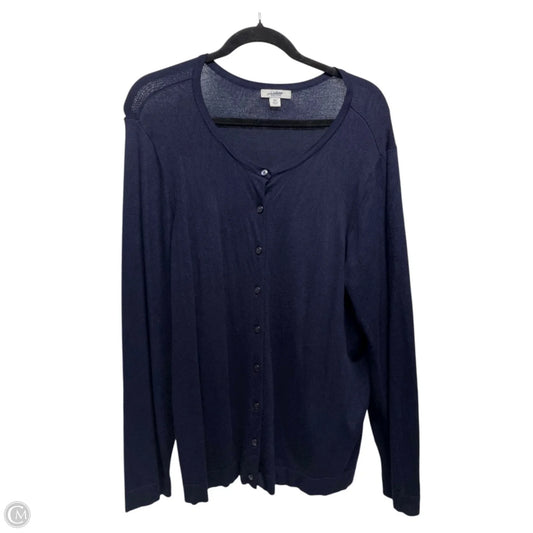 Cardigan By Croft And Barrow In Navy, Size: Xxl