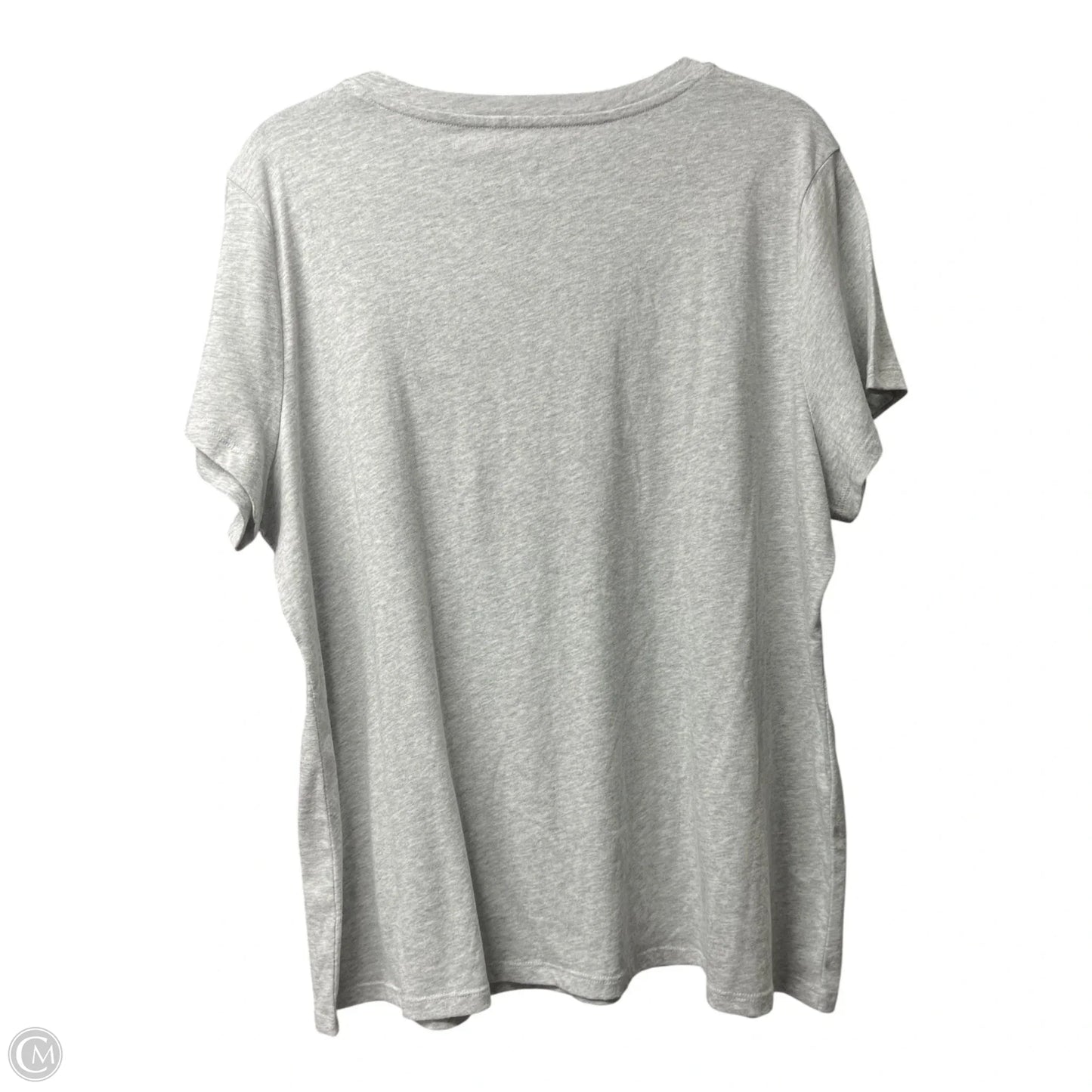 Top Short Sleeve Basic By Clothes Mentor In Grey, Size: Xxl