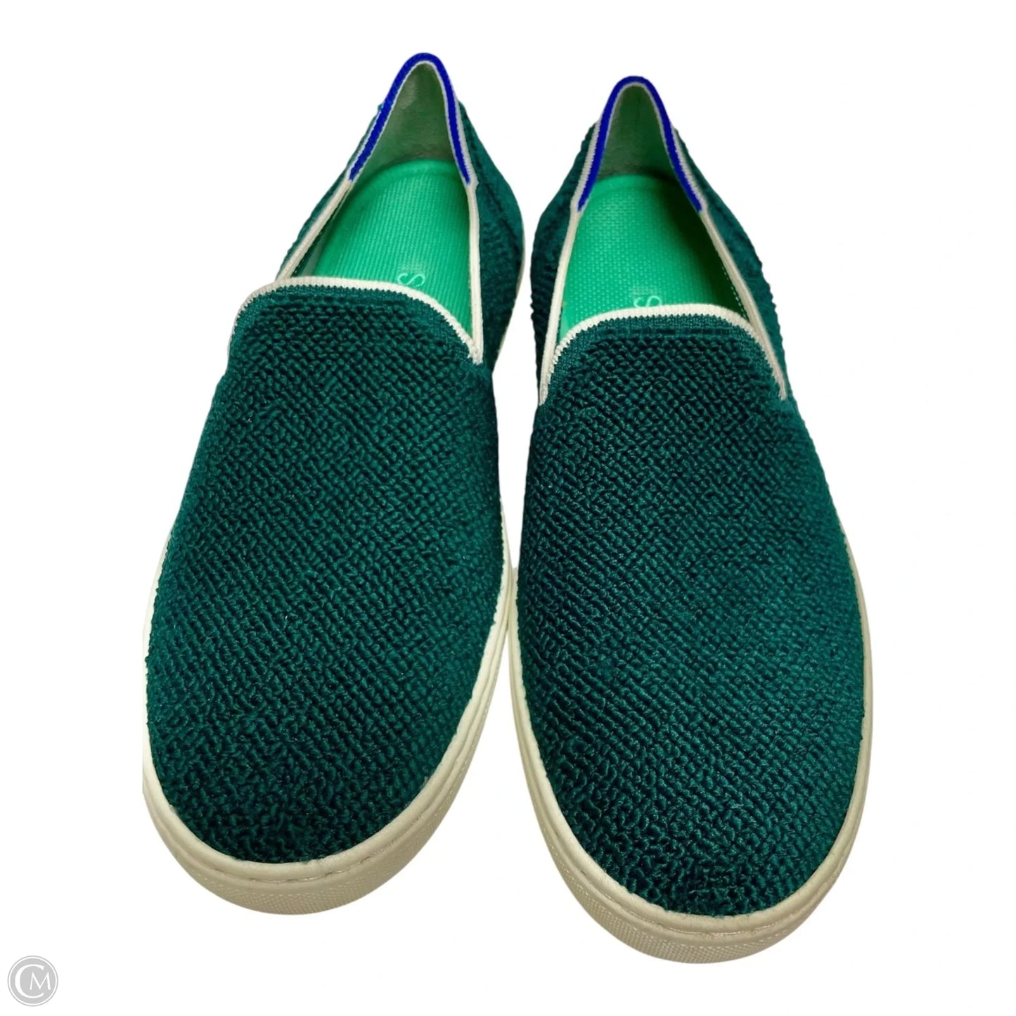 Shoes Sneakers By Rothys In Green & White, Size: 7