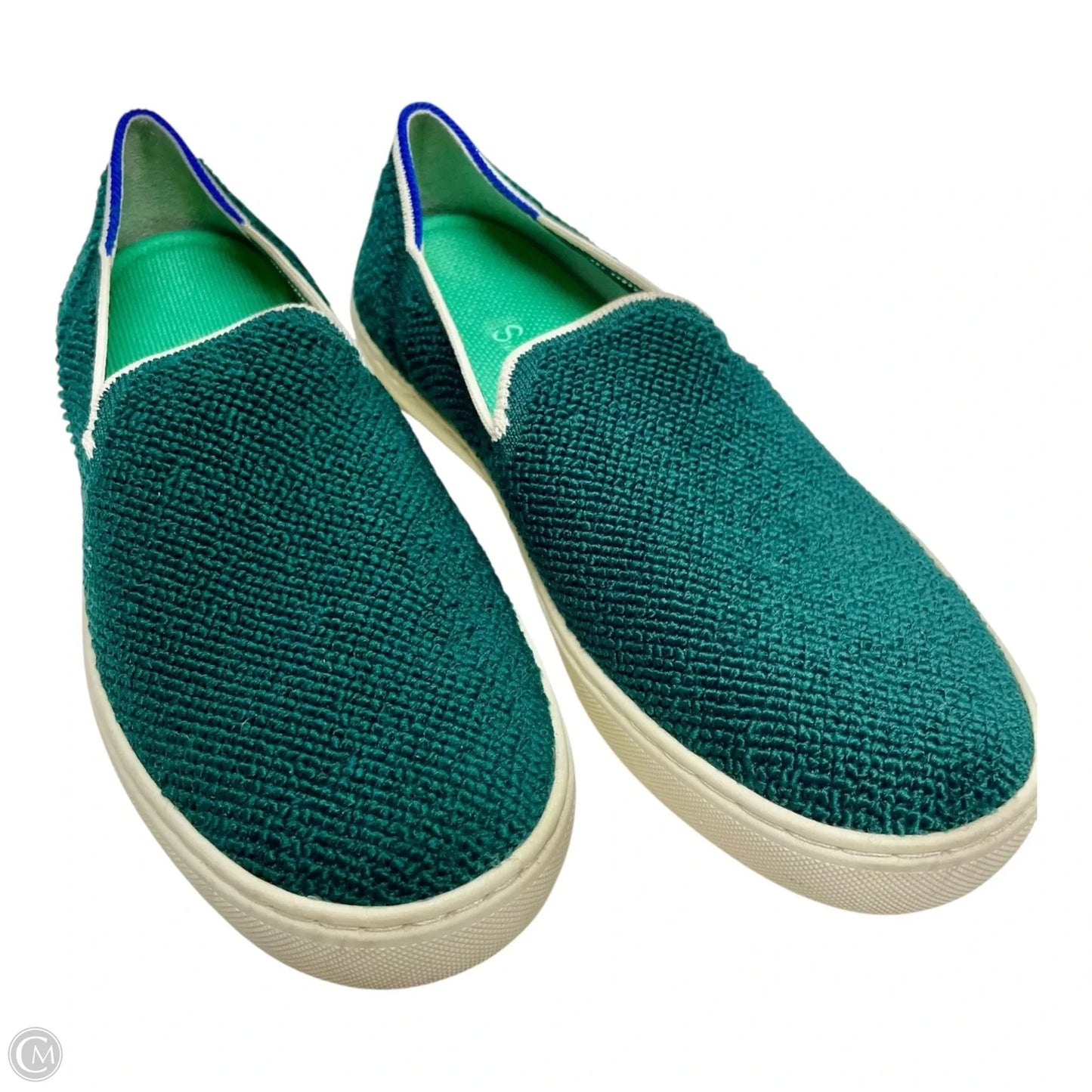 Shoes Sneakers By Rothys In Green & White, Size: 7