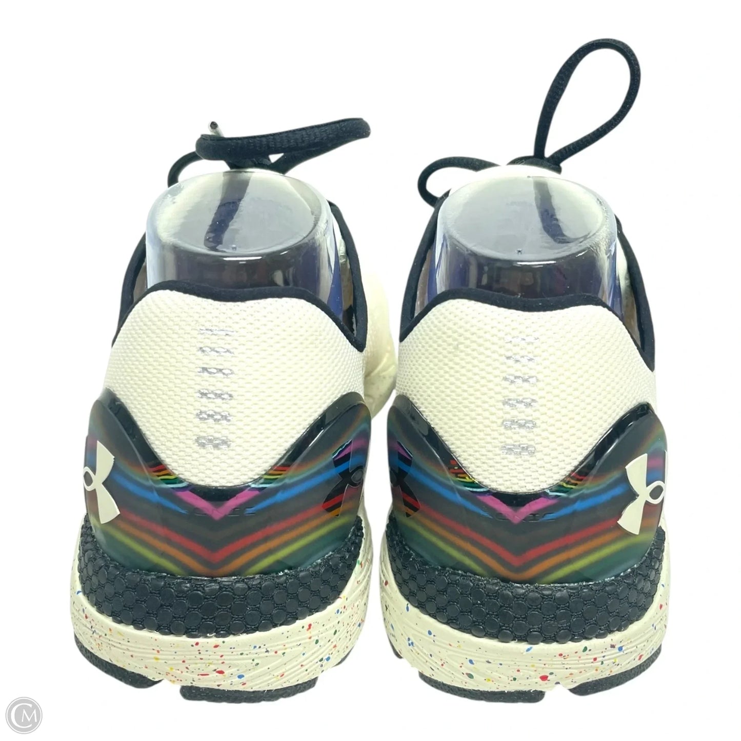 Shoes Sneakers By Under Armour In Black & White, Size: 10.5