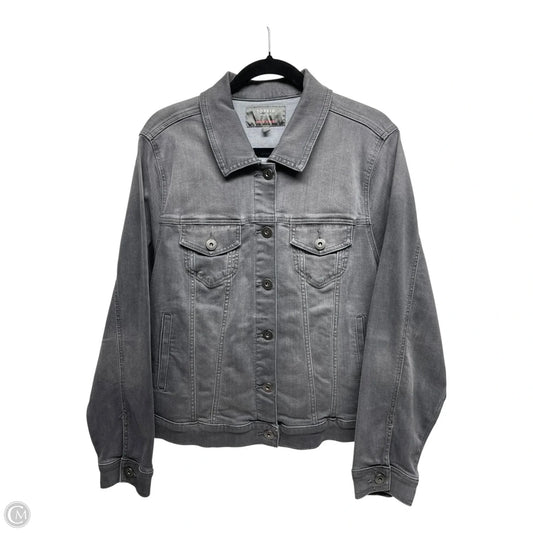 Jacket Denim By Torrid In Grey, Size: 2x