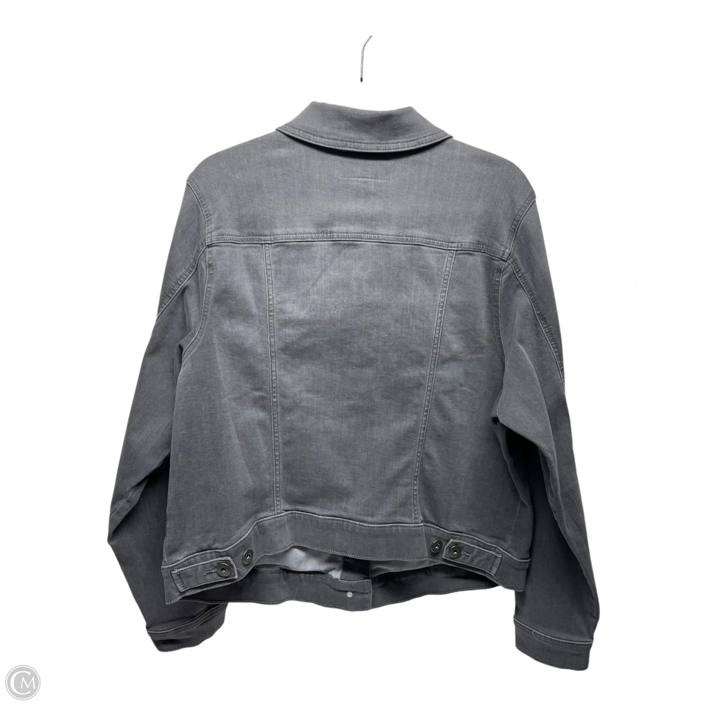 Jacket Denim By Torrid In Grey, Size: 2x