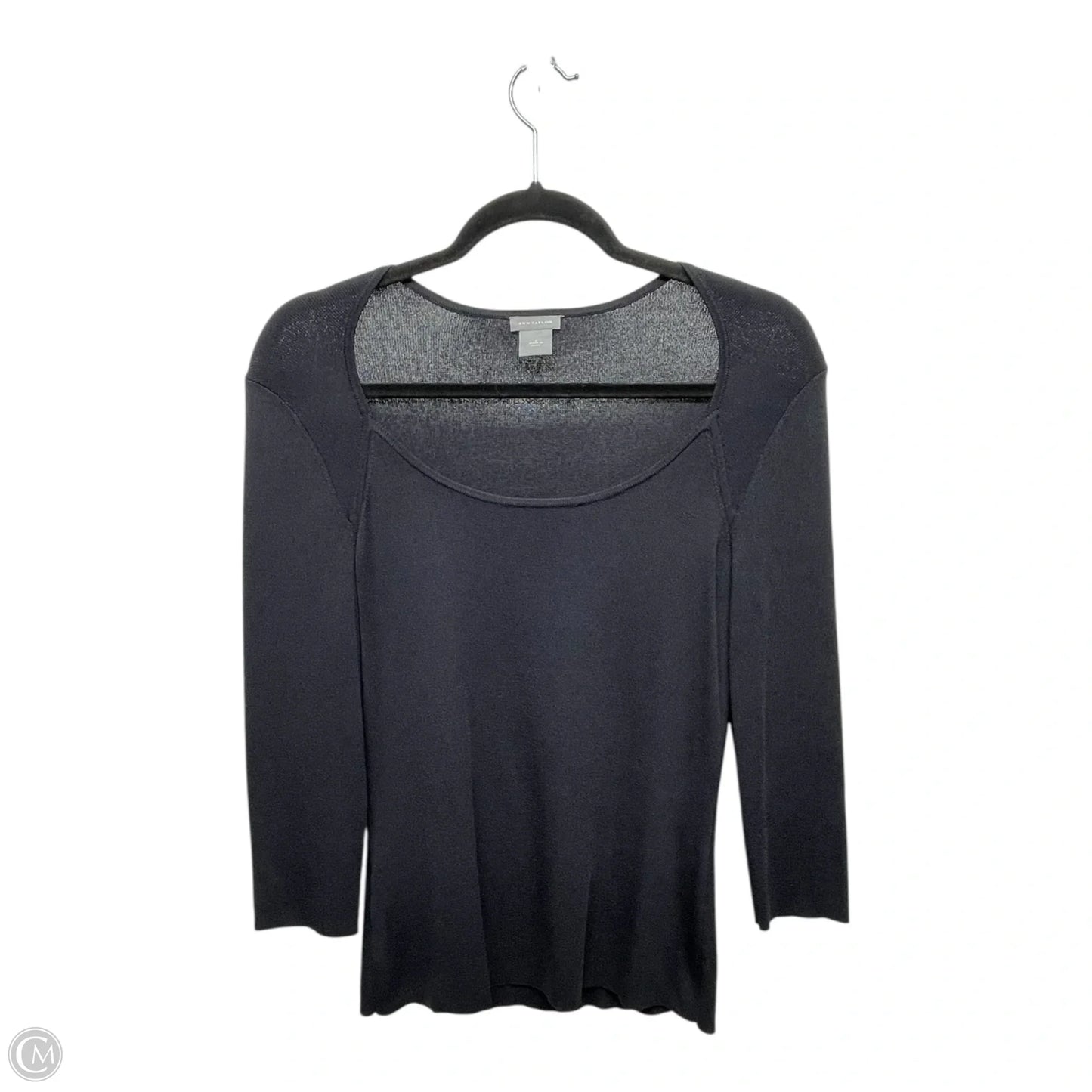 Top Long Sleeve By Ann Taylor In Black, Size: S