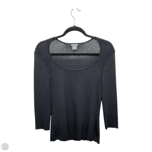Top Long Sleeve By Ann Taylor In Black, Size: S