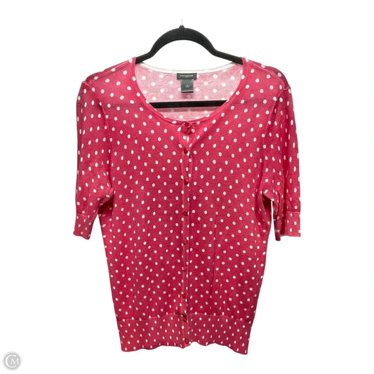 Cardigan By Ann Taylor In Polkadot Pattern, Size: M