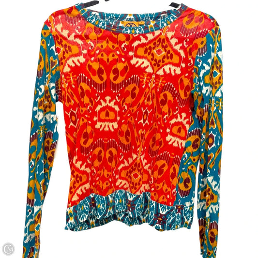 Top Long Sleeve Designer By Tory Burch In Multi-colored, Size: S
