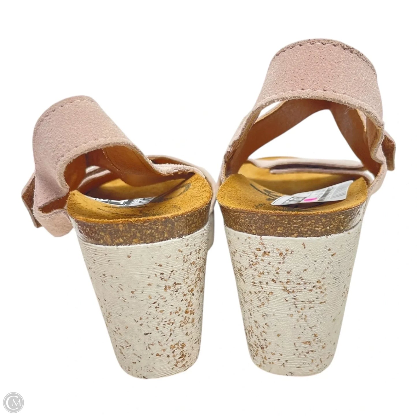 Sandals Heels Wedge By Otbt In Pink & Tan, Size: 7