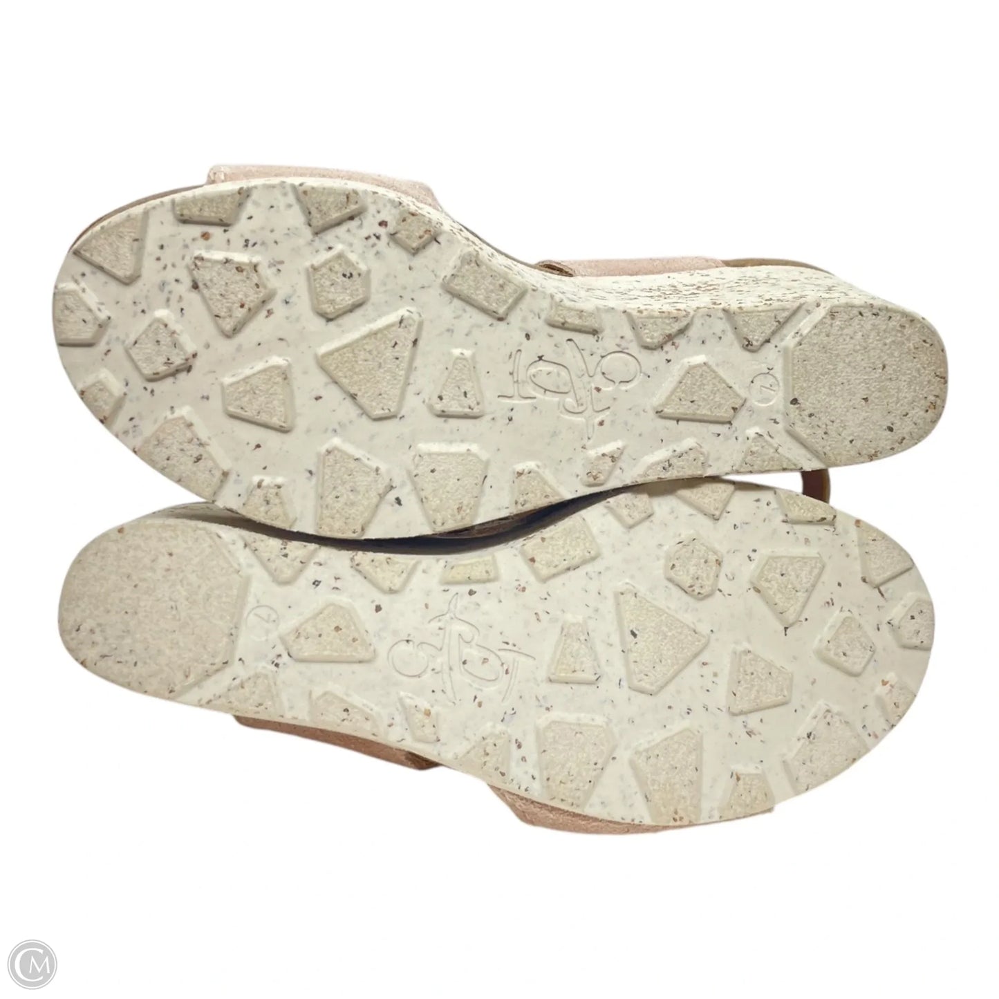 Sandals Heels Wedge By Otbt In Pink & Tan, Size: 7