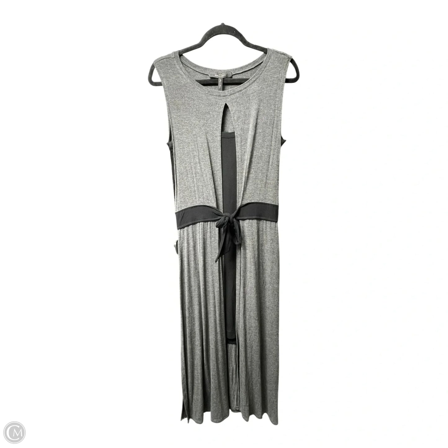 Dress Casual Maxi By Bcbgmaxazria In Black & Grey, Size: M