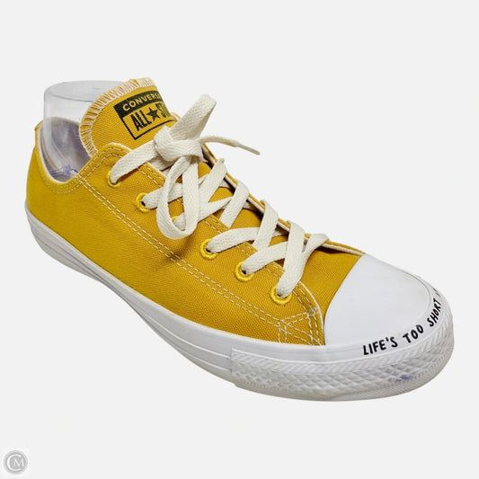 Shoes Sneakers By Converse In White & Yellow, Size: 8