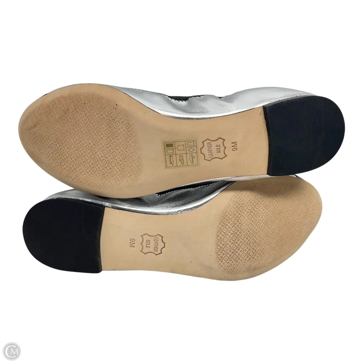 Shoes Designer By Tory Burch In Black & Silver, Size: 9