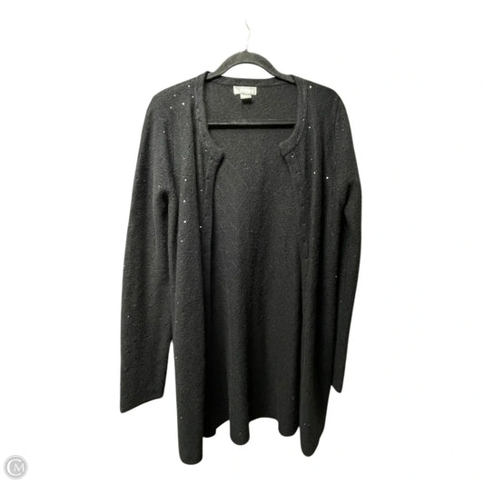 Cardigan Designer By Neiman Marcus In Black, Size: L
