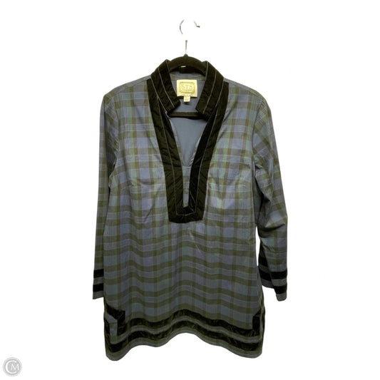 Top Long Sleeve By Sail To Sable In Plaid Pattern, Size: L