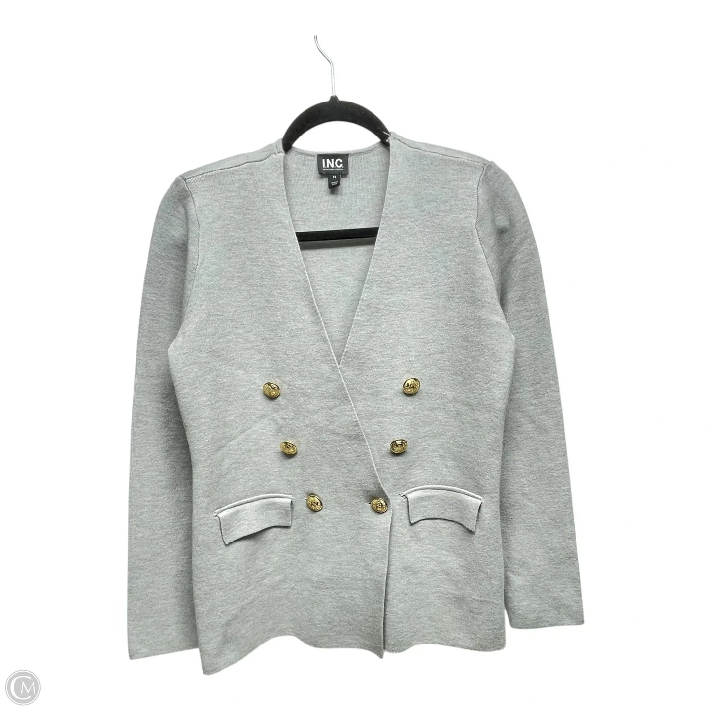 Blazer By Inc In Gold & Grey, Size: Sp