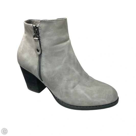 Boots Ankle Heels By anjoufemme In Grey, Size: 6