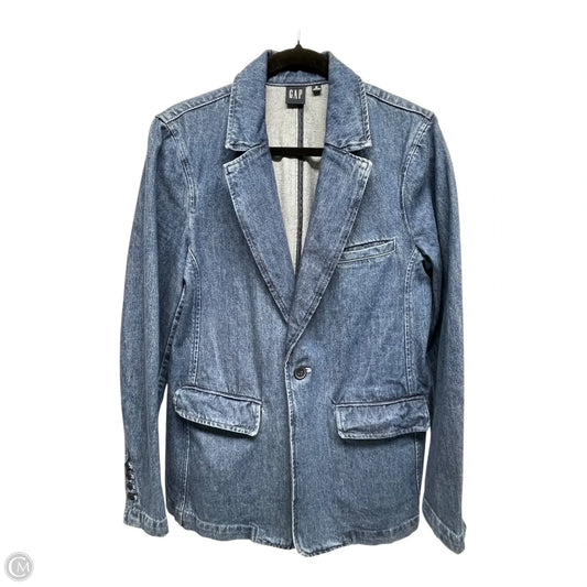 Blazer By Gap In Blue Denim, Size: M