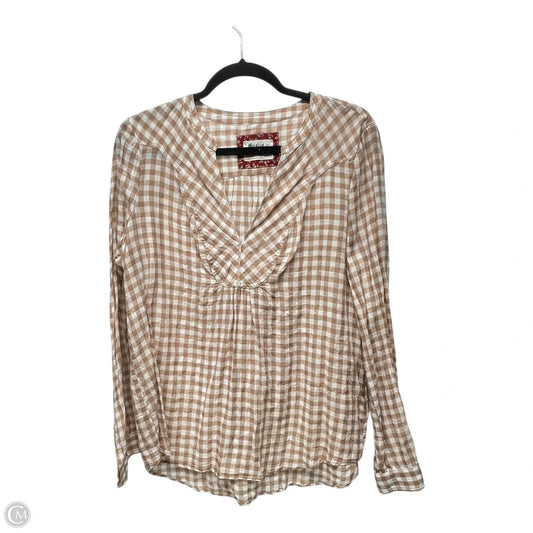 Top Long Sleeve By Pilcro In Plaid Pattern, Size: M