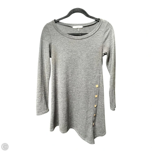 Top Long Sleeve By Emerald In Grey, Size: S
