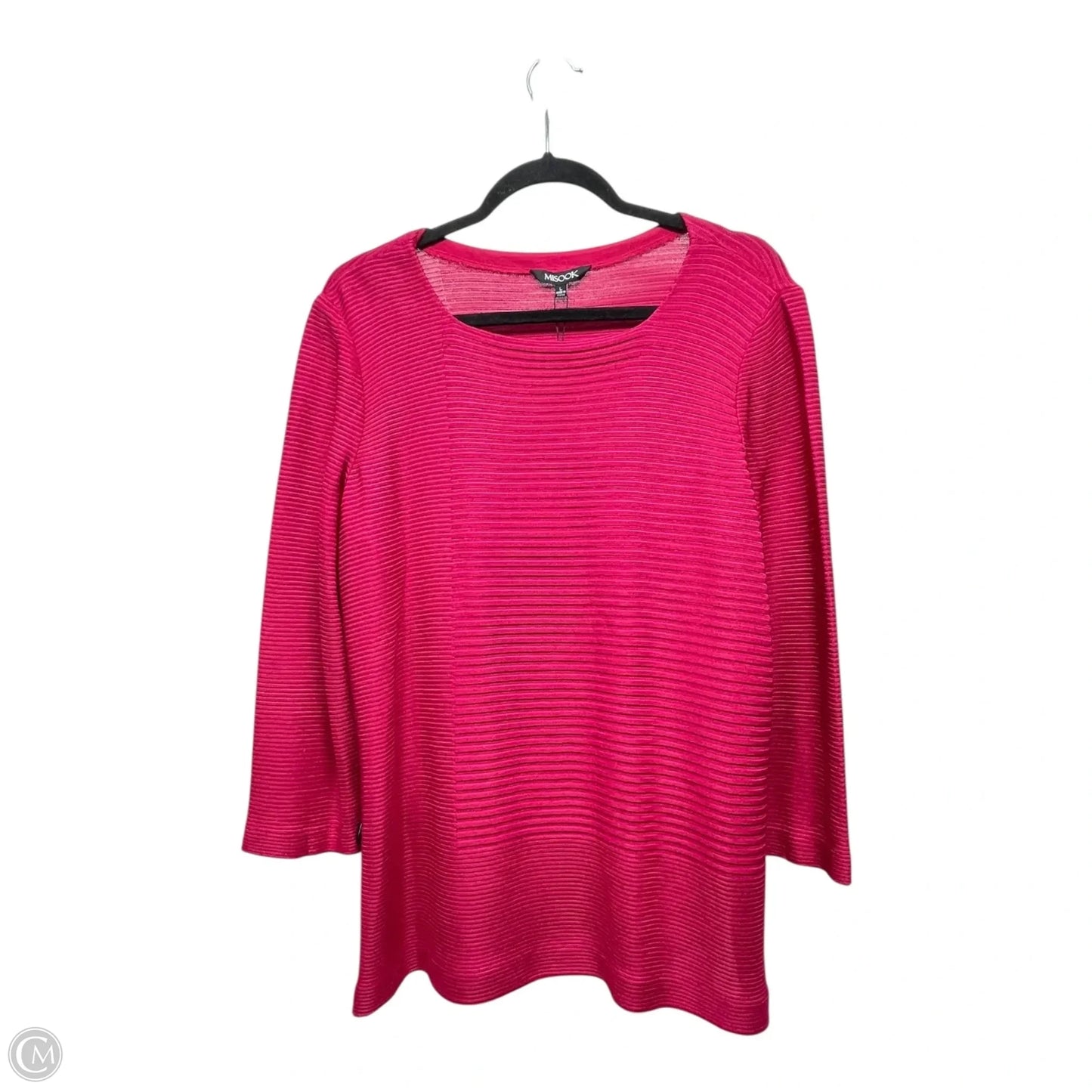 Top Long Sleeve By Misook In Pink, Size: L