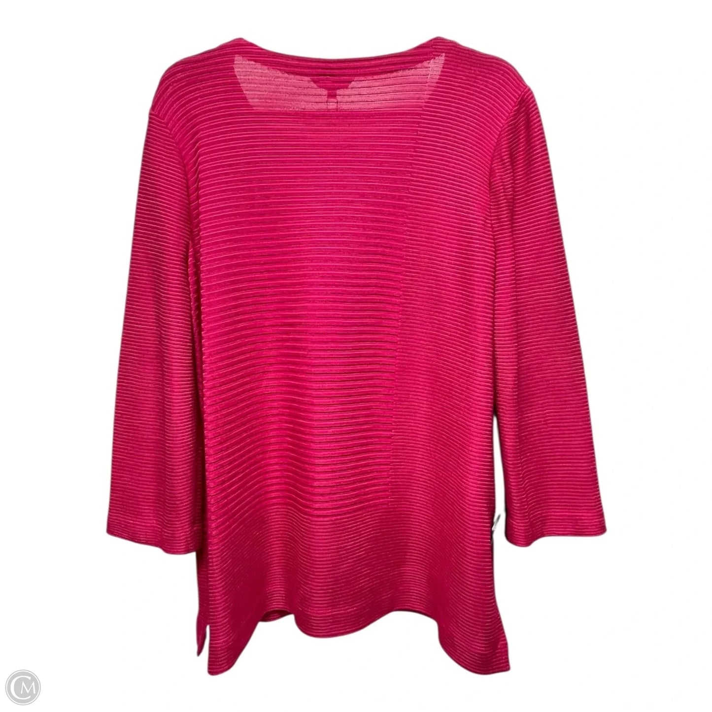 Top Long Sleeve By Misook In Pink, Size: L
