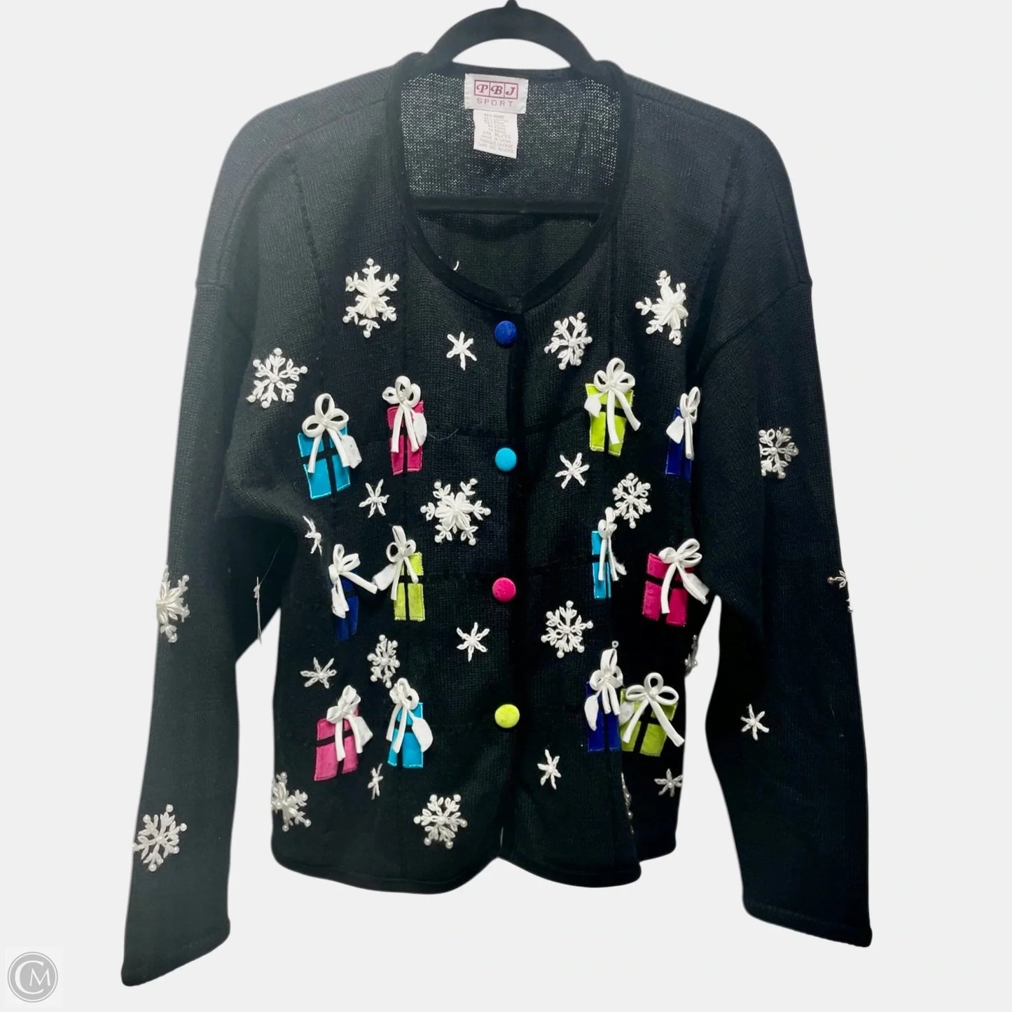 Sweater Cardigan By Pbj Sport In Black, Size: Xl