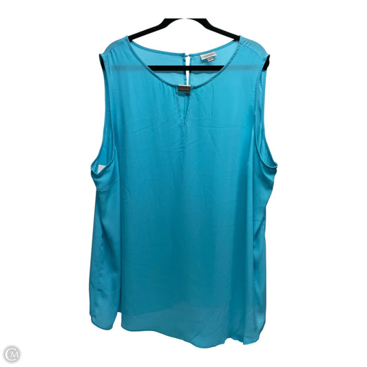 Top Sleeveless By Avenue In Blue, Size: 3x
