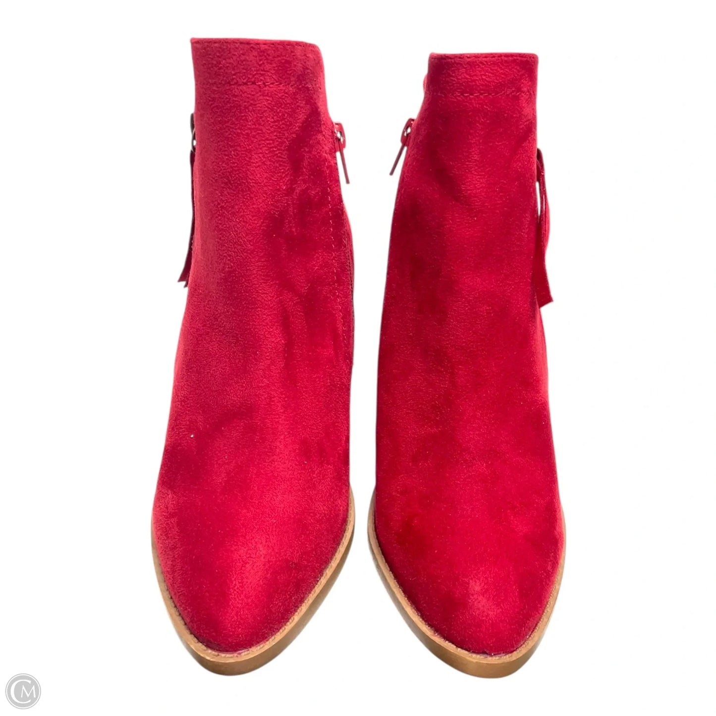 Boots Ankle Heels By trends up collection In Red, Size: 10