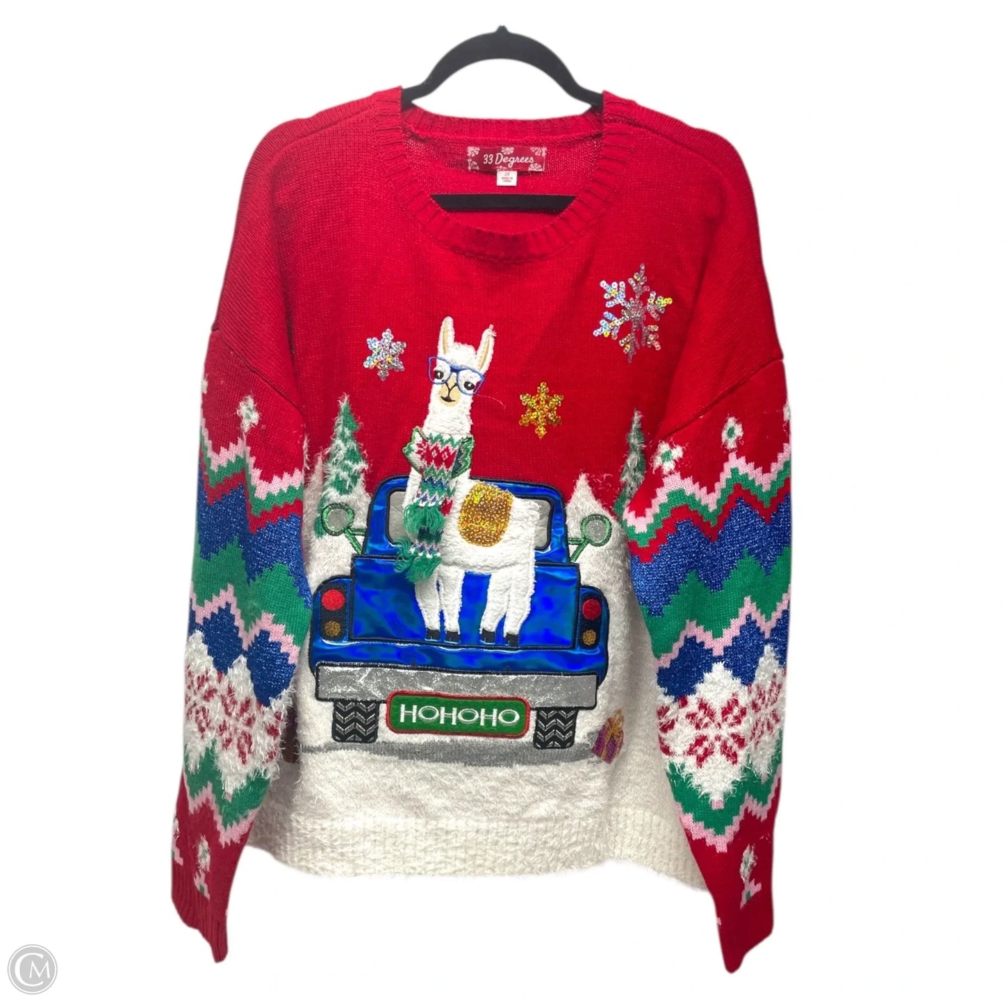 Sweater By 33 DEGREES -  In Red, Size: 2x