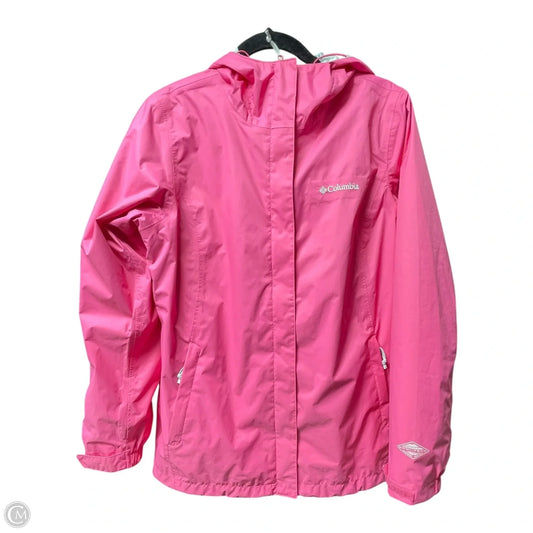 Jacket Windbreaker By Columbia In Pink, Size: M