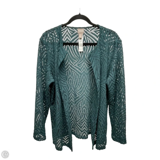 Cardigan By Chicos In Green, Size: L