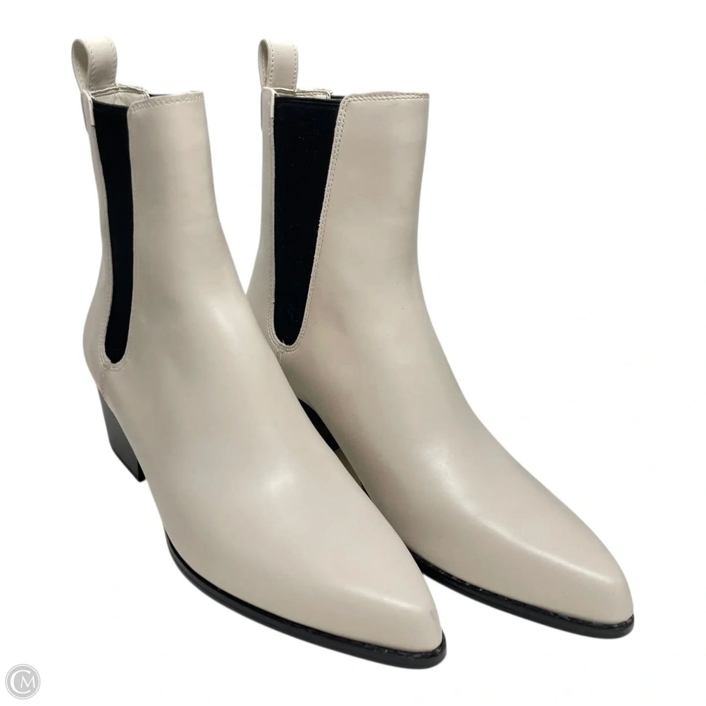 Boots Ankle Heels By Michael By Michael Kors In Black & Cream, Size: 9