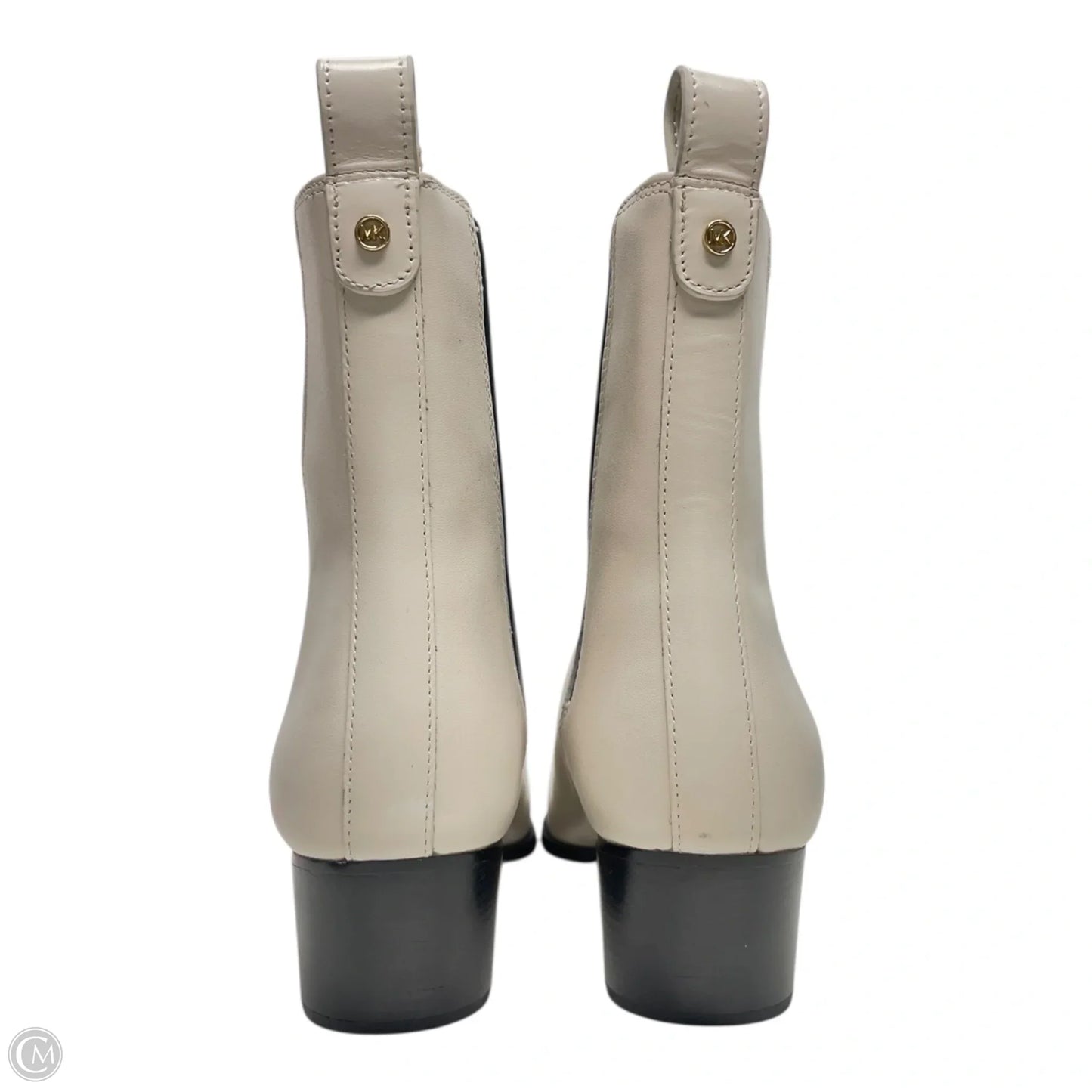 Boots Ankle Heels By Michael By Michael Kors In Black & Cream, Size: 9