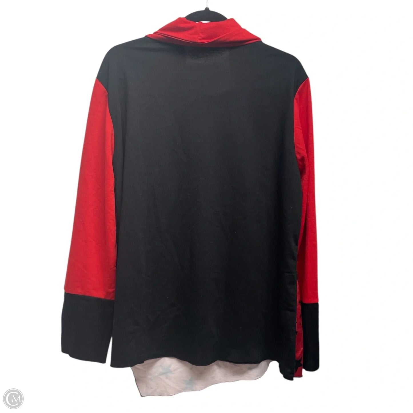 Top Long Sleeve By Clothes Mentor In Black & Red, Size: 2x