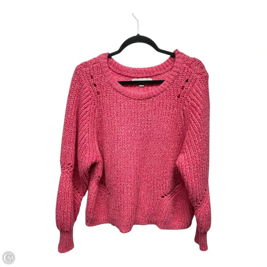 Sweater By Loft In Pink, Size: L