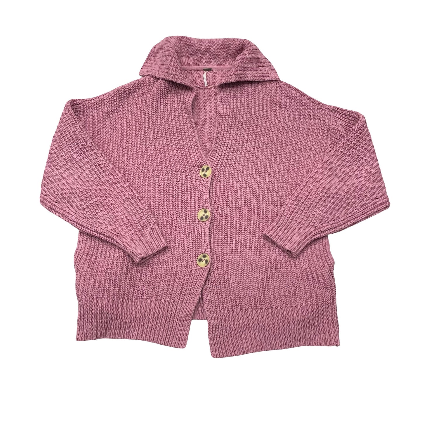 Sweater Cardigan By Free People In Pink, Size:M