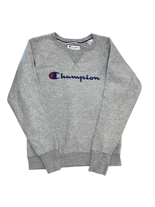 Athletic Sweatshirt Crewneck By Champion In Grey, Size:M