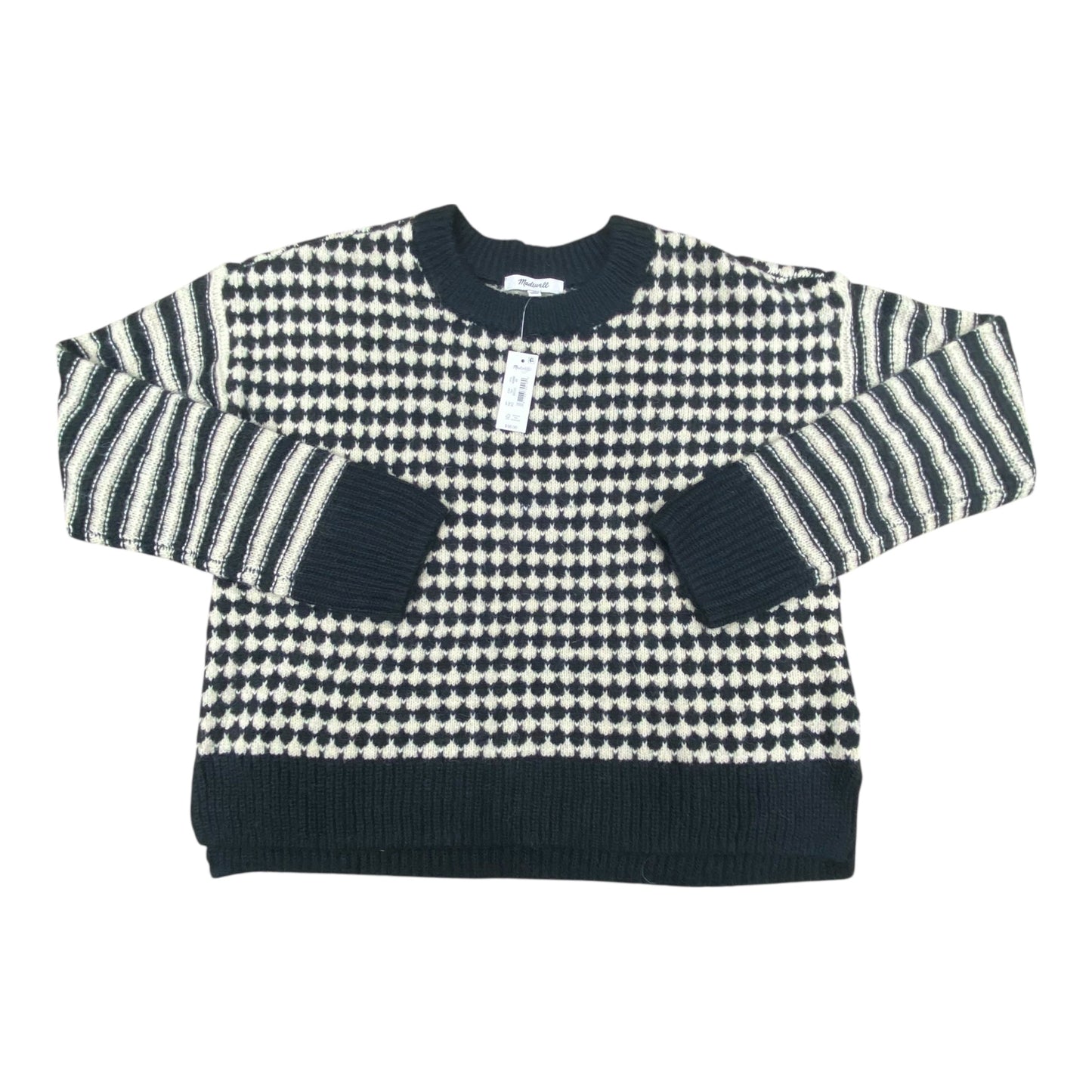 Sweater By Madewell In Black & Cream, Size:Xs