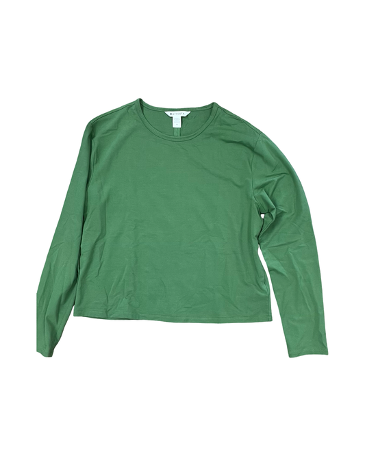 Athletic Top Ls Crewneck By Athleta In Green, Size:M