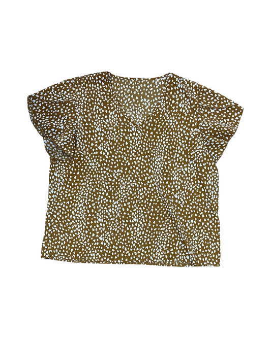 Top Ss By Shein In Orange & White, Size:1X