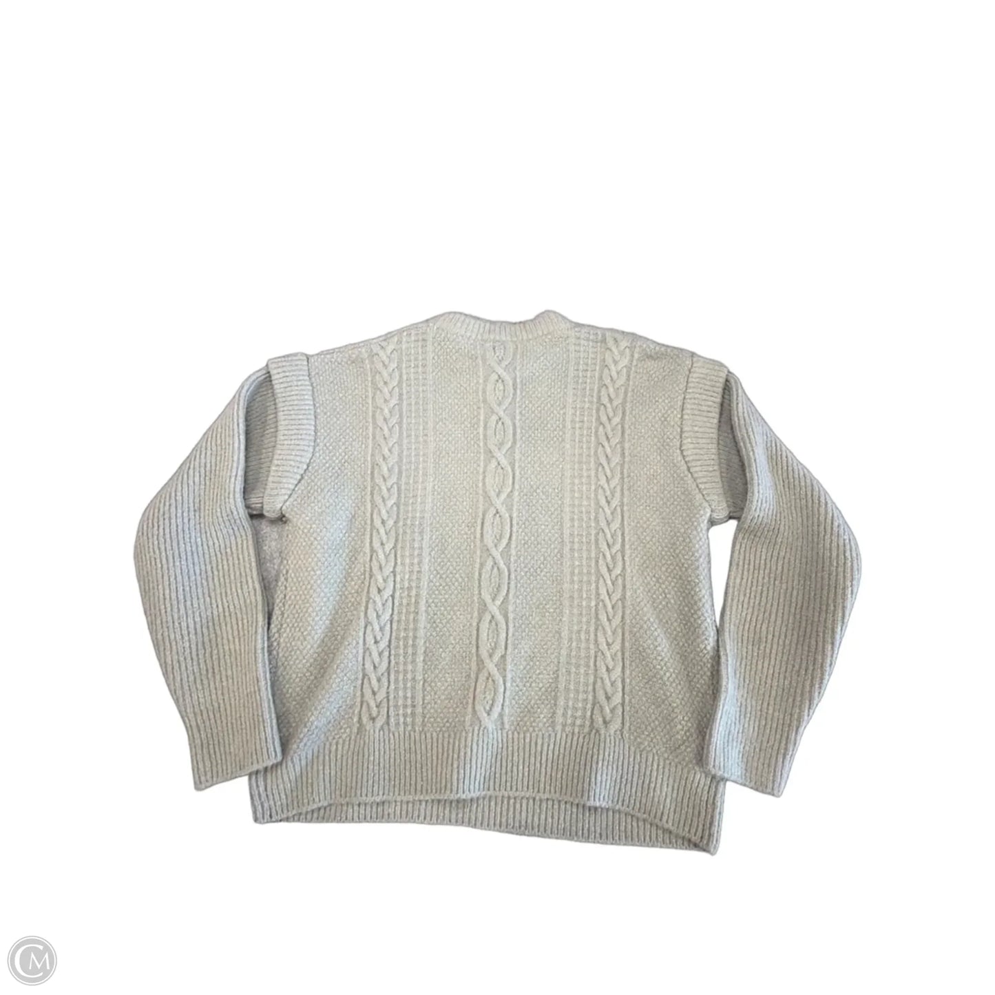Sweater By Elan In Grey, Size: L