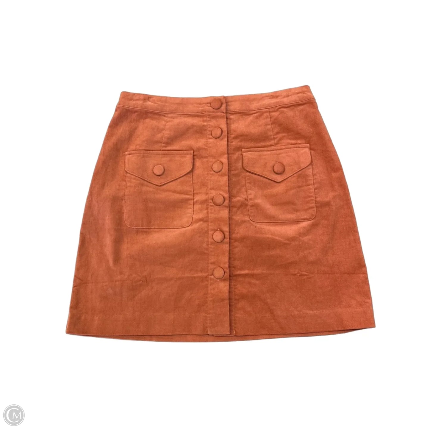Skirt Mini & Short By Skies Are Blue In Orange, Size: M