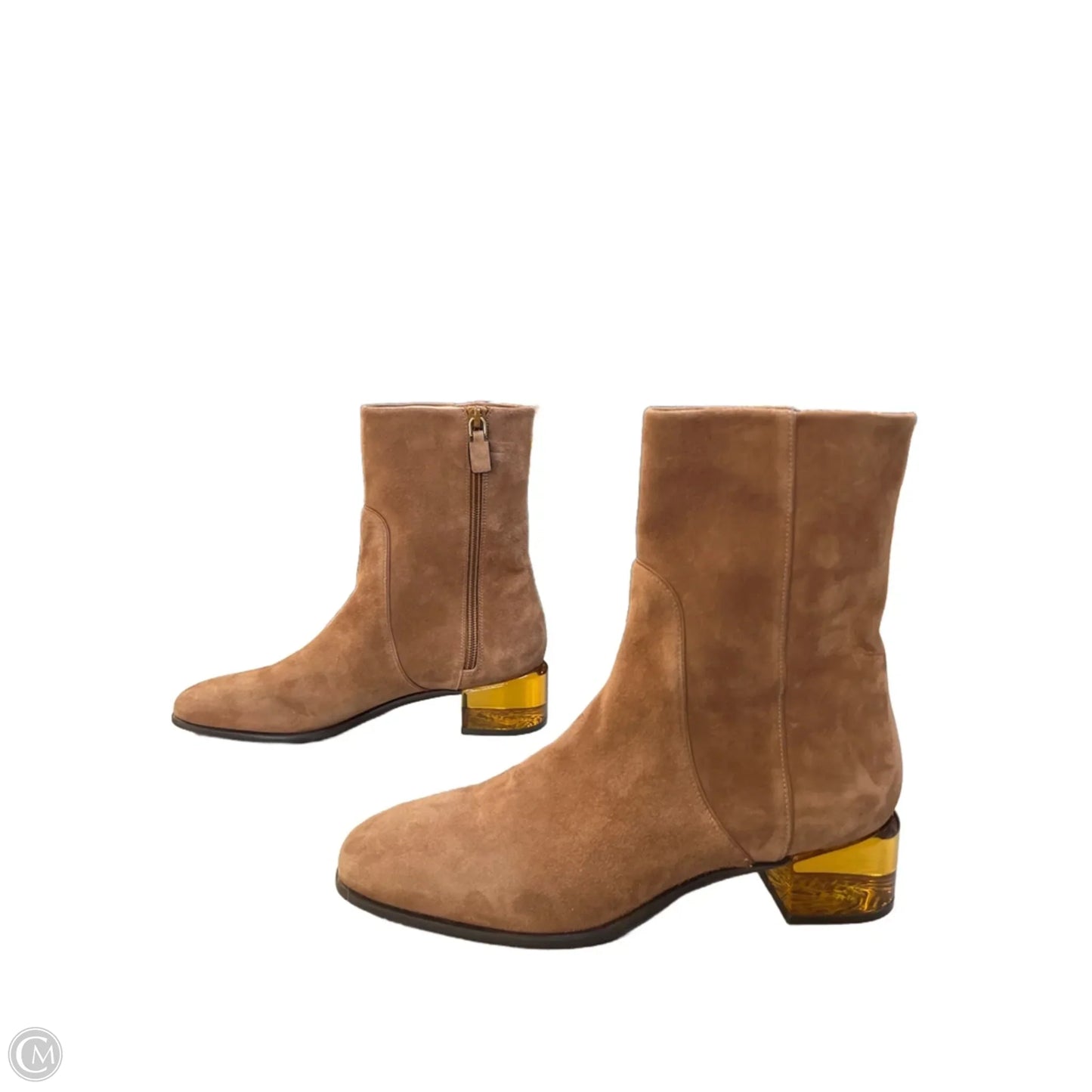 Boots Designer By Stuart Weitzman In Brown, Size: 7.5