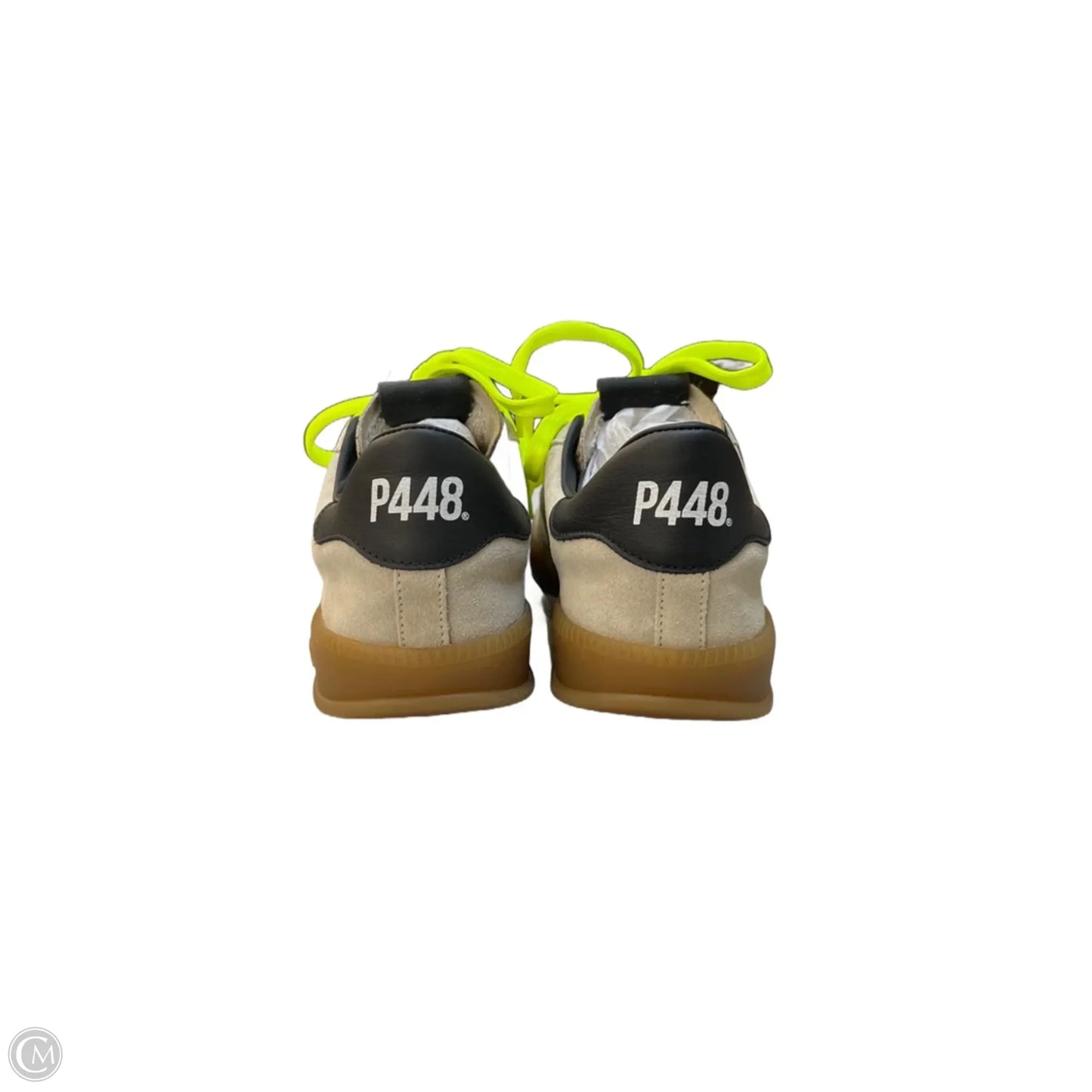 Shoes Sneakers By P448 In Grey & Yellow, Size: 8.5